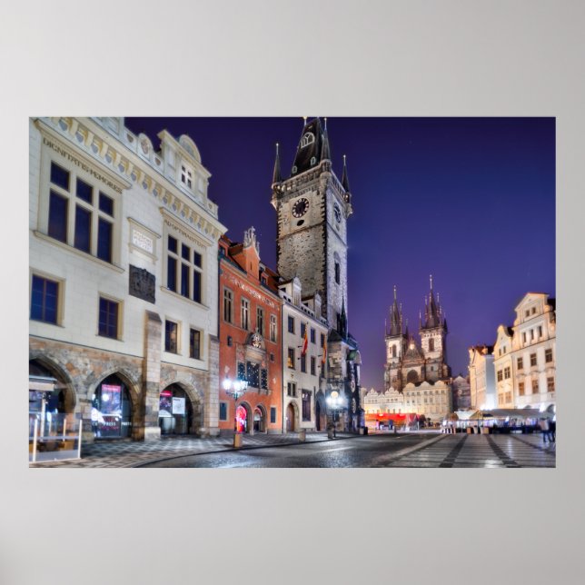 Praga Old Town Square, Poster de Torre de Relógio (Frente)