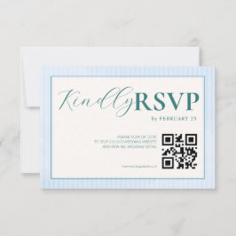 Praia Azul Verão Aquarela QR Casamento RSVP