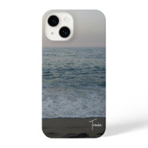 praia calma frontal com n personalizado tipográfic