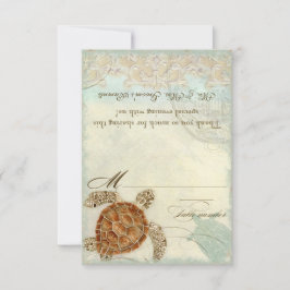 Praia Costeira de Tartaruga Marítima - Cartões de 