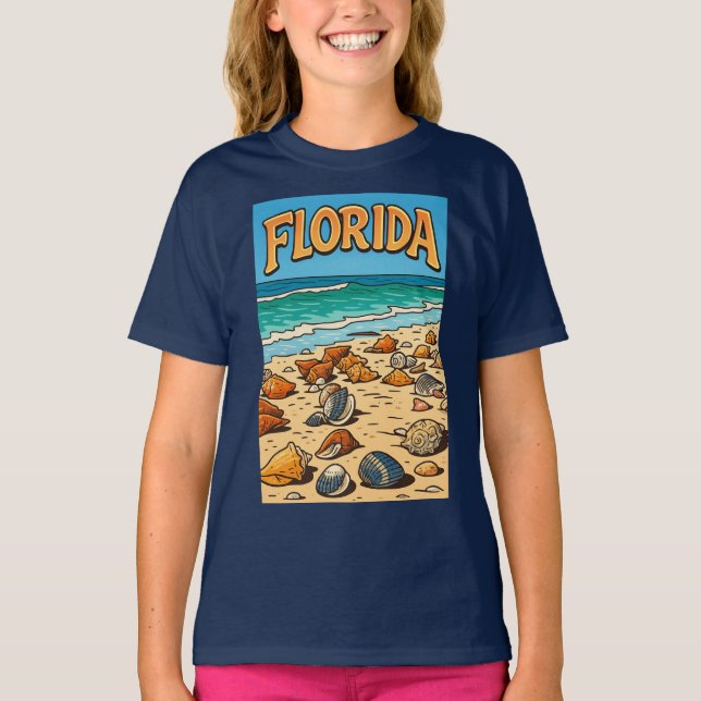 "Praia da Flórida" Camiseta Infantil (Frente)