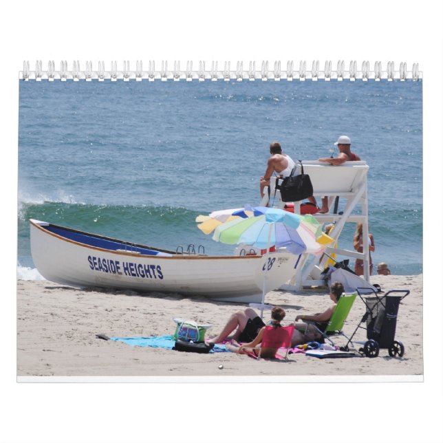 Praia das alturas do beira-mar & calendário do (Capa)
