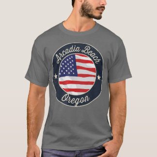 Praia de Arcadia - Camisa T de Souvenir, Oregon, P