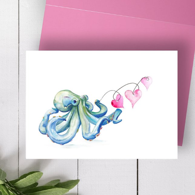 Praia de Cartões dias de os namorados (Valentine's Day cards feature watercolor beach art by Victoria Grigaliunas of Do Tell A Belle)