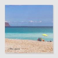 Praia de seixos em Altea, Costa Blanca, Espanha