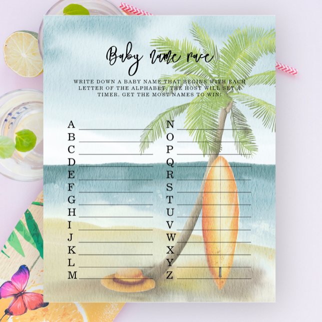 Praia de surf tropical - Jogo de corrida de nomes  (Criador carregado)