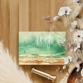 Praia de Verão Sol Aquarela Elegante RSVP