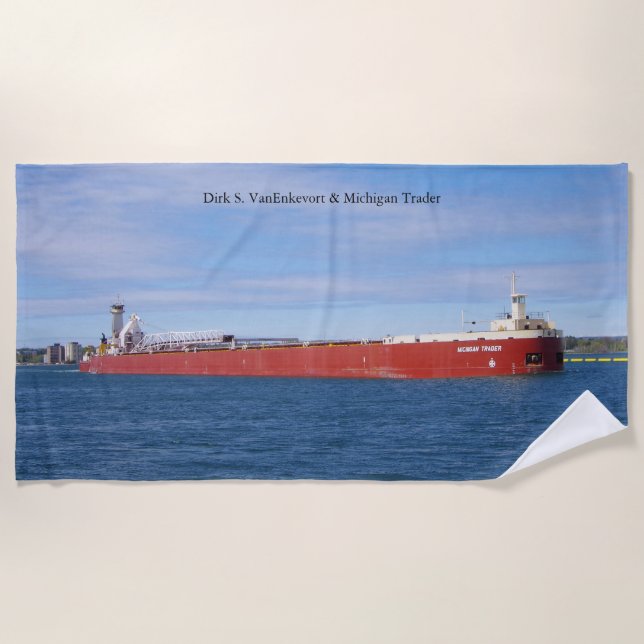 Praia Dirk S. VanEnkevort & Michigan Trader toalha de pr (Frente)