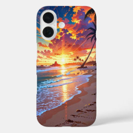 Praia do Anime Sunset do ouro