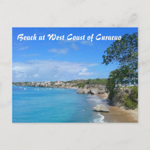 Praia do Cartão Postal na Costa Oeste de Curaçao