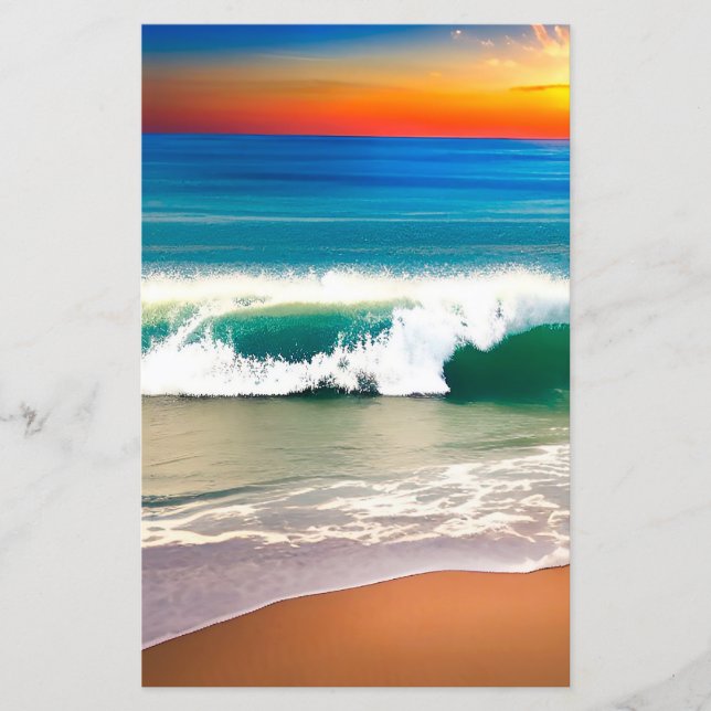 Praia do Casamento da Praia em Sunset Waves e prai (Frente)