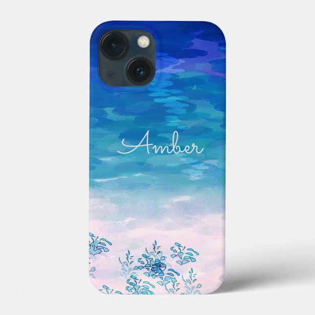 Praia do Oceano Azul Personalizada (Verso)