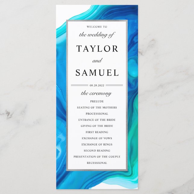 Praia do Programa de Cerimônia de Casamento de Ond (Frente)