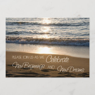 Praia em convites da renovação do voto de