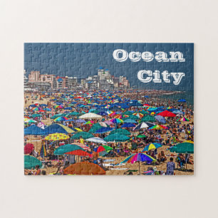 Praia em Multidão em Ocean City Quebra-cabeça