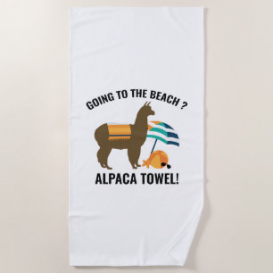 Praia Etiqueta de Bagagem de Toalha Alpaca