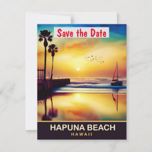 Praia Hapuna, Havaí, cartão postal de viagem, 