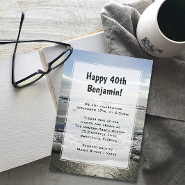 Praia Infundo Seu Convite de aniversário