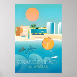 Praia Laranja, Alabama Impressão