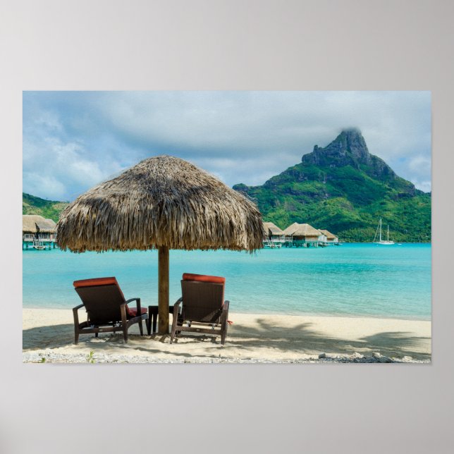 Praia na Bora Bora poster (Frente)