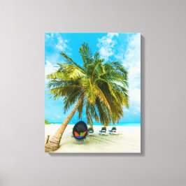 Praia nas Maldivas tela de impressão 2