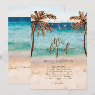 praia nós amarramos o nó que nós eloped convite