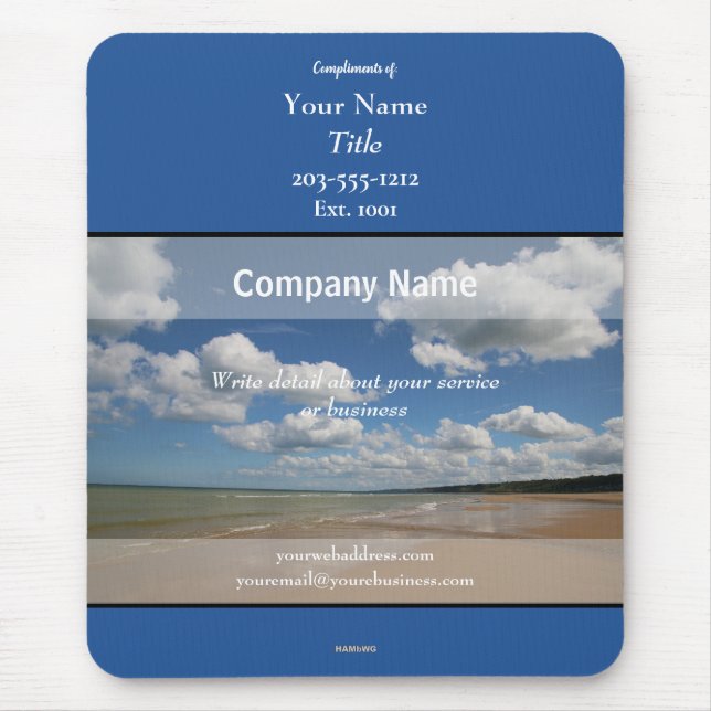 Praia Nublada do Mousepad do promocional - HAMbyWG (Frente)