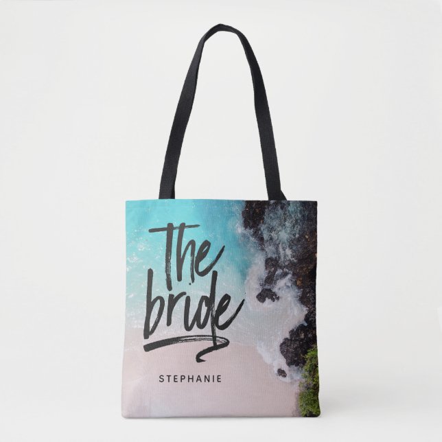 Praia Personalizada A Bag Bride Tote (Frente)