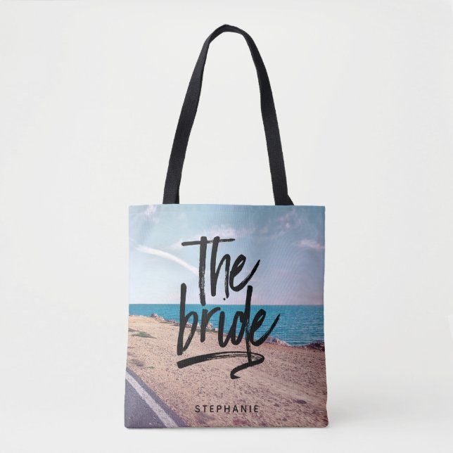 Praia Personalizada A Bag Bride Tote (Frente)