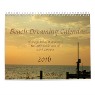 Praia que sonha o calendário 2016