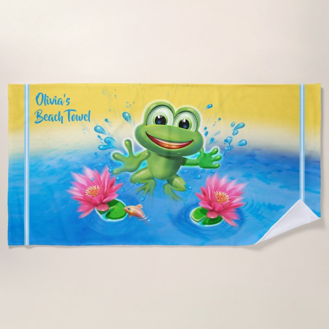 Praia Respingo feito sob encomenda do Leapfrog de toalha (Frente)