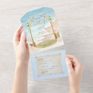 Praia Rustic Boho Weding RSVP MENU Todos em