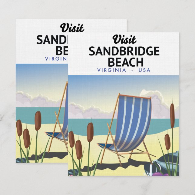Praia Sandbridge Virgínia EUA, (Frente/Verso)