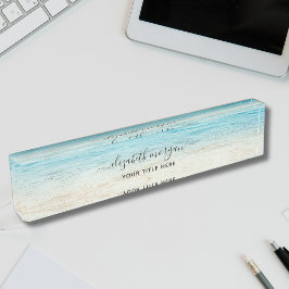 Praia Summer Personalizada Blue Script Elegante