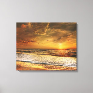 Praia Sunset Sunrise Fotografia Canvas Prin