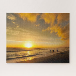 Praia Themed Jigsee Quebra-cabeça com Surgers Sun