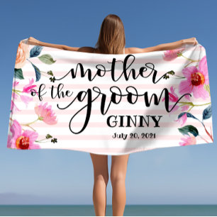 Praia Toalha de Cama Floral Personalizada para a Mãe do