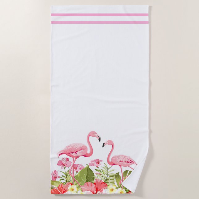 Praia Toalha de Praia-Flamingo (Frente)