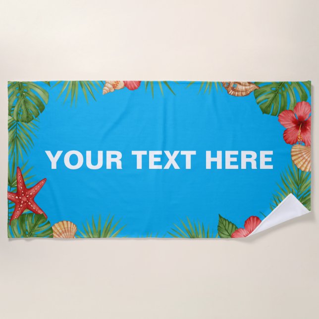 Praia Toalha de Verão Personalizada (Frente)