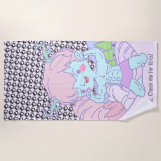 Praia Toalha do tiquetaque!  Design da ilha de 2019