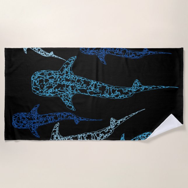 Praia Toalha do tubarão de baleia (Frente)