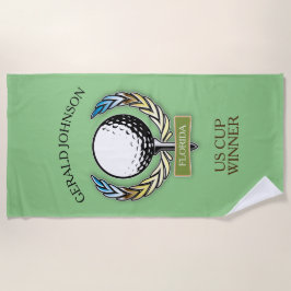 Praia Toalha Modelo de Golfe Design Monograma