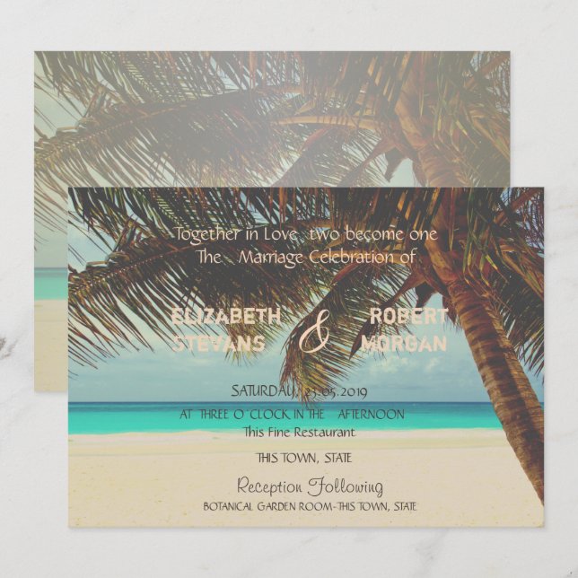 Praia Tropical, Convite de Palmeira (Frente/Verso)