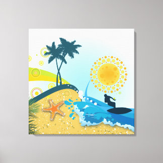 praia tropical, impressão de canvas oceânica