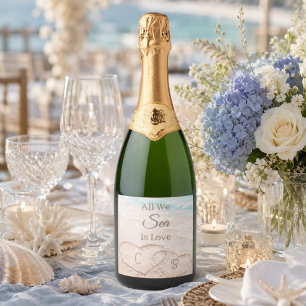 Praia tudo o que vemos é amor corações casamento