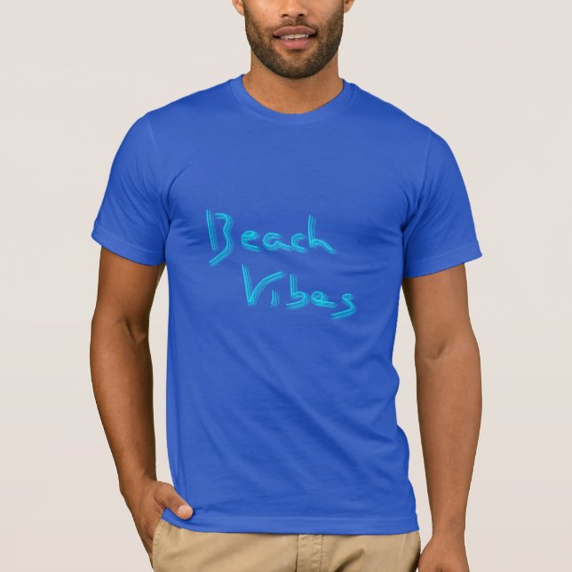 Praia Vibes Diversão Verão Gráfico Legal Camisa Az (Frente)