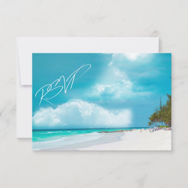 Praia Wedding RSVP (Frente)