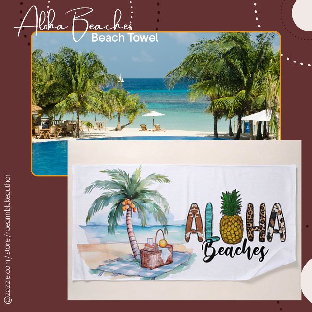 Praias de Aloha! Toalha de Praia (Criador carregado)