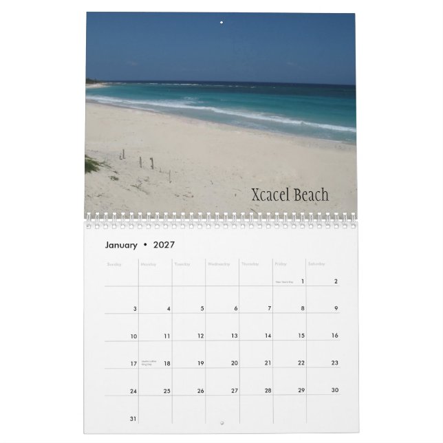 Praias do calendário do Maya de Riviera (Jan 2027)