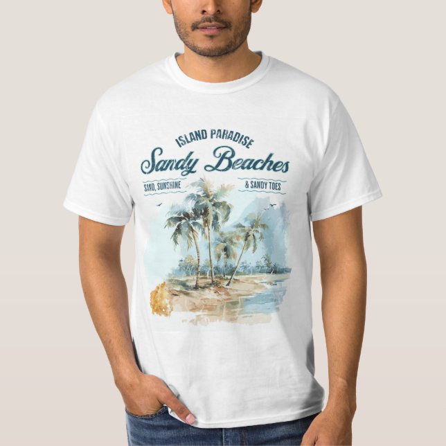 Praias Sandy de Camisa T (Frente)